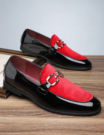 
						Pantofi SHEIN, negru/rosu
