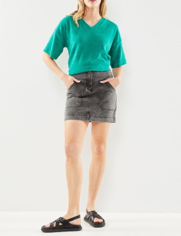 Tricou Oversize Pieces, verde