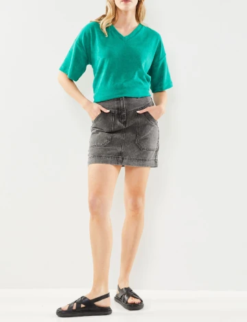 Tricou Oversize Pieces, verde