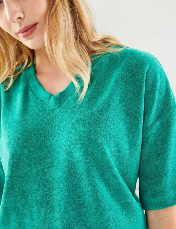 Tricou Oversize Pieces, verde