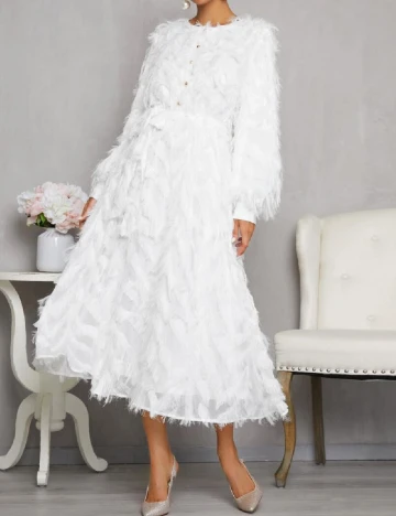 Rochie medie SHEIN, alb