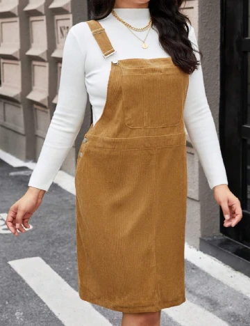 Rochie scurta SHEIN CURVE, maro