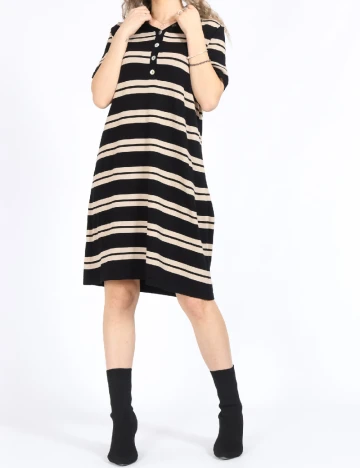 Rochie scurta Vero Moda, negru/crem