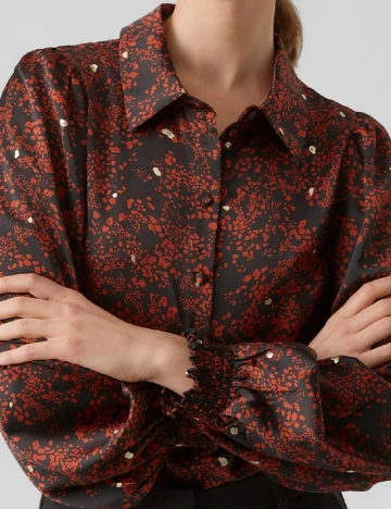 Camasa Vero Moda, caramiziu