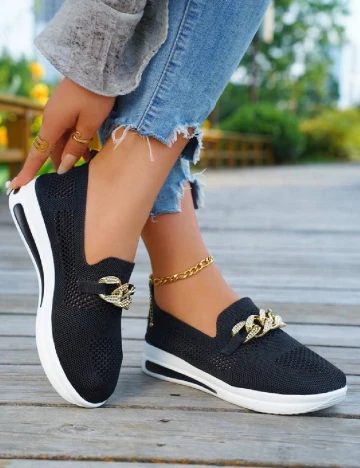 Mocasini SHEIN, negru Negru