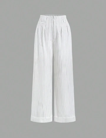 Pantaloni SHEIN, alb