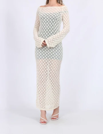 Rochie lunga Noisy May, crem
