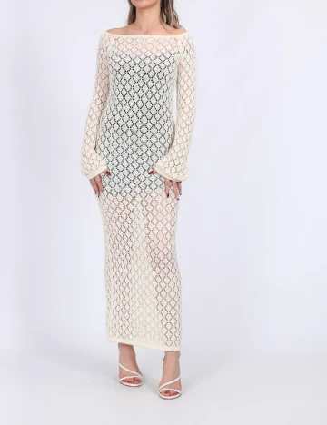 Rochie lunga Noisy May, crem