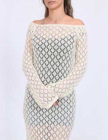 Rochie lunga Noisy May, crem