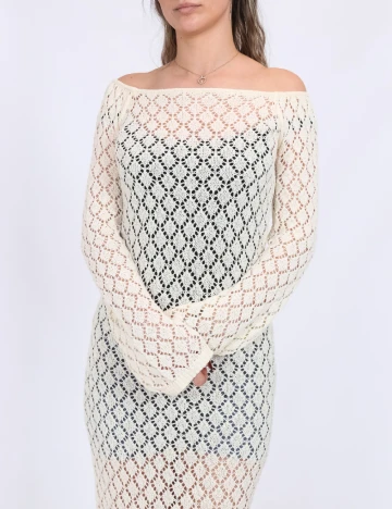 Rochie lunga Noisy May, crem