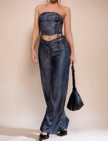 
						Pantaloni SHEIN, albastru