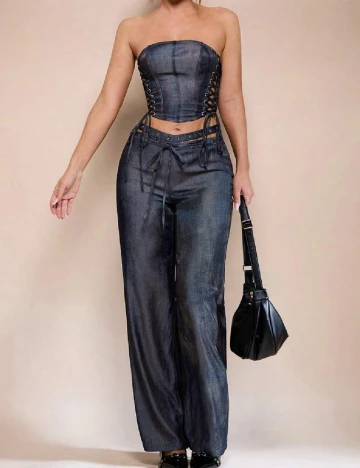 Pantaloni SHEIN, albastru