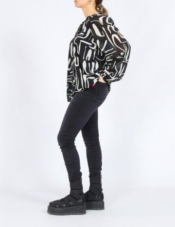 Bluza Only, alb/negru
