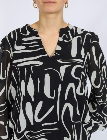 Bluza Only, alb/negru