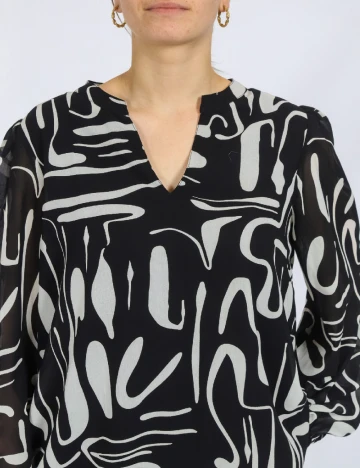 Bluza Only, alb/negru