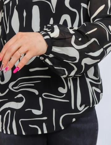 Bluza Only, alb/negru