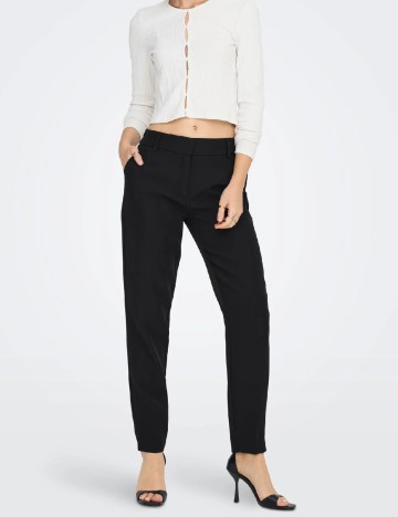 
						Pantaloni Only, negru