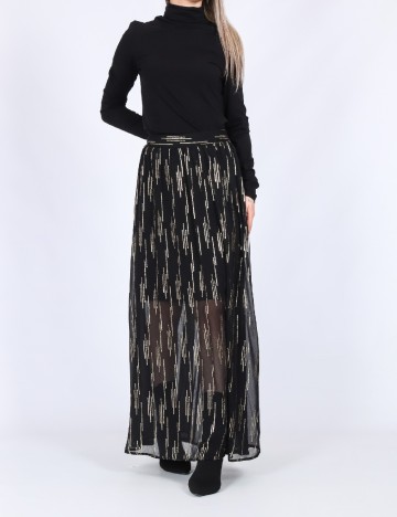 Fusta Only, negru/auriu