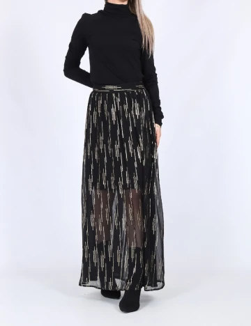Fusta Only, negru/auriu