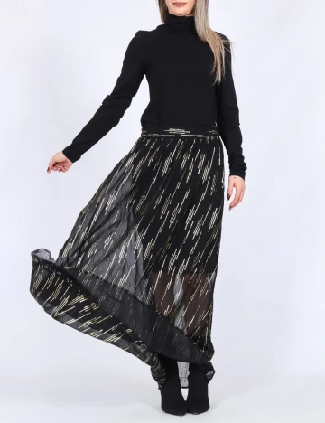 Fusta Only, negru/auriu