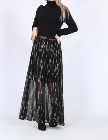 Fusta Only, negru/auriu
