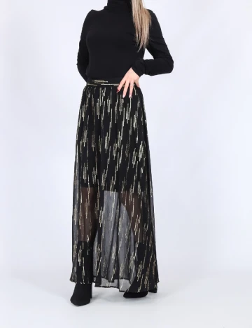 Fusta Only, negru/auriu