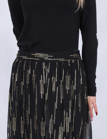Fusta Only, negru/auriu