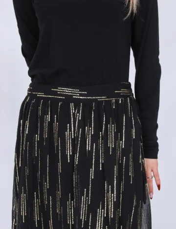 Fusta Only, negru/auriu