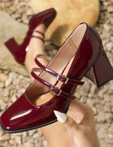 Pantofi SHEIN, visiniu
