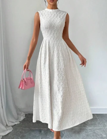 Rochie lunga SHEIN, alb Alb