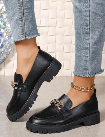 
						Mocasini SHEIN, negru
