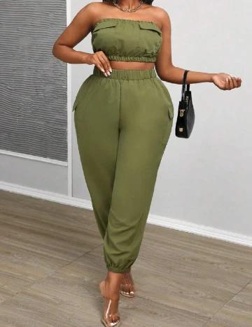Compleu SHEIN CURVE, verde