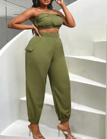 Compleu SHEIN CURVE, verde
