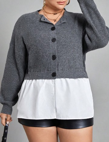 
						Pulover SHEIN CURVE, gri