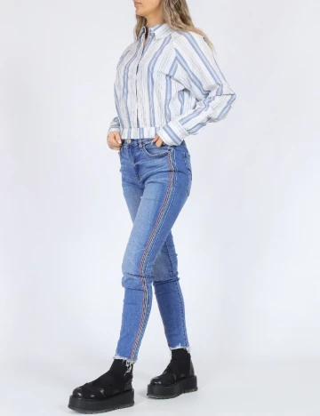 Camasa Jack&Jones, alb/albastru Alb