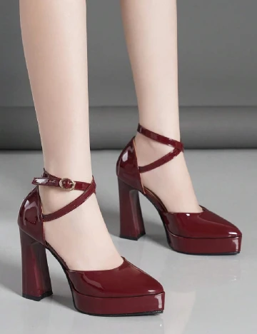 Pantofi SHEIN, visiniu