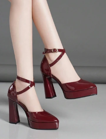 Pantofi SHEIN, visiniu