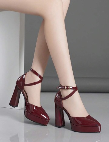 Pantofi SHEIN, visiniu
