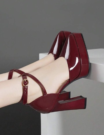 Pantofi SHEIN, visiniu