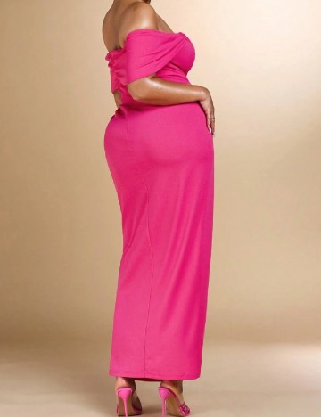 Rochie lunga SHEIN CURVE, roz