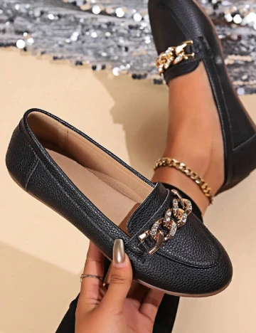 Mocasini SHEIN, negru Negru