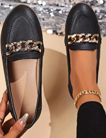 Mocasini SHEIN, negru Negru