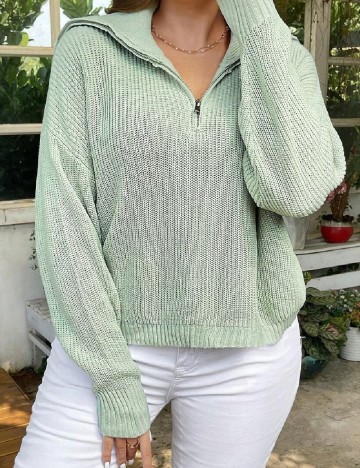 
						Pulover SHEIN CURVE, verde
