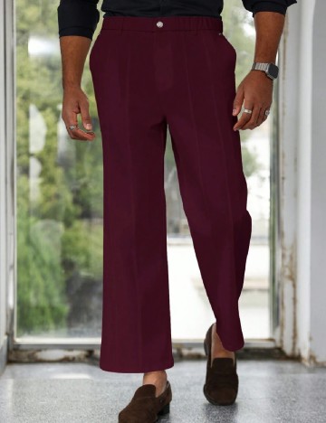 
						Pantaloni SHEIN Plus Size Men, grena