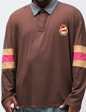 Bluza SHEIN Plus Size Men, maro