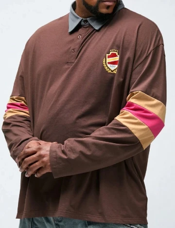 Bluza SHEIN Plus Size Men, maro Maro