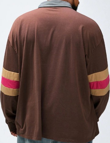 Bluza SHEIN Plus Size Men, maro