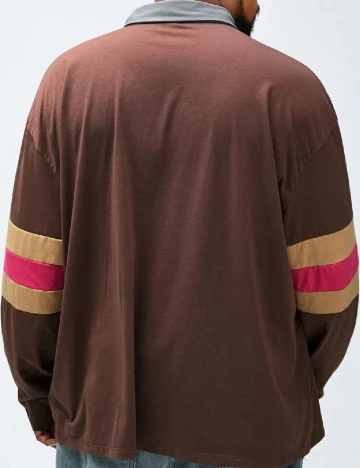 Bluza SHEIN Plus Size Men, maro Maro