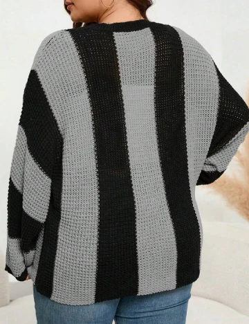 Bluza SHEIN CURVE, gri/negru