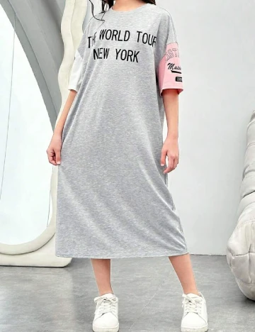 Rochie Shein Kids, gri Gri